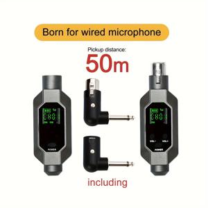 TEMU [핫-세일] Heikuding 무선 XLR 마이크 시스템 - USB 충전식 충전식 송신기 & 수신기, 다이내믹 마이크, 오디오 믹서, 일렉트릭 기타 & 베이스 호환