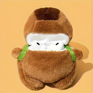 TEMU 1개 귀여운 카피바라 헤드폰 케이스 AirPods 1/2/3/Pro/Pro 2, TPU 소재, 독특한 디자인, 보호용 이어폰 커버, 친구에게 이상적인 선물