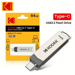 TEMU Kodak 360 회전 금속 USB3.1 USB 플래시 드라이브 USB3.0 펜드라이브 64GB 128GB|USB|USB