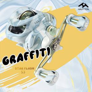 TEMU HAUT TON GRAFFITI 1pc 7.2:1 기어비 베이트캐스팅 릴, 22Lbs 최대 드래그가 있는 13+1BB 낚시 릴, 민물 바닷물용 낚시 태클