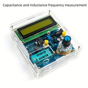 TEMU 고정밀 LCD 디스플레이가 있는 DIY 전자 키트 - 용량, 인덕턴스 및 주파수 측정 도구 세트, USB 전원, 내구성 있는 아크릴 케이스