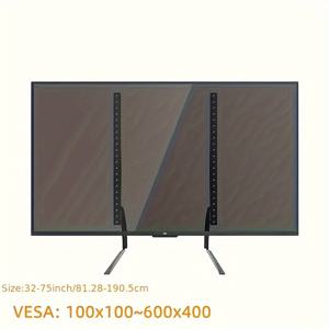 TEMU 32-75인치 LCD/LED 스크린용 조절 가능한 탁상용 TV 스탠드 - VESA 600X400까지 높이 조절 가능