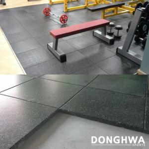 [동화스포츠]25T 탄성고무매트 헬스장바닥재 50*50cm