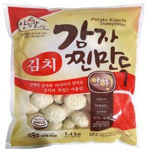 아하감자피만두 김치만두 김치찐만두 쫀득한 냉동식품 식자재 분식집 식당 급식용 1.4kg