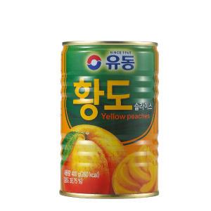 유동 황도 슬라이스 통조림 400g / 과일통조림