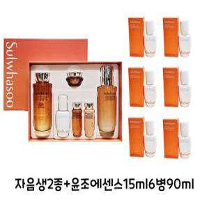 설화수 자음생 데일리 루틴2종+윤조에센스 90ml(15ml 6병)+티슈