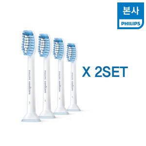 [총 8개입] 소닉케어 센서티브 칫솔모 HX6054/63*2set