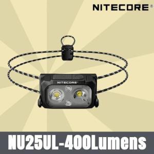 NITECORE-NU25 UL 충전식 헤드라이트, 400 루멘 경량 야외 러닝 캠핑용