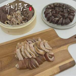 돼지 내장모듬(허파,염통,간) 찰순대 오소리감투 납작만두 분식 세트