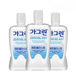 가그린 제로 블라스트 750ml x 3개 구강청결제