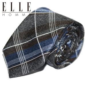 [ELLE HOMME (엘르옴므)][ELLE HOMME] 엘르옴므 실크넥타이 - 오슬로 브라운 7cm