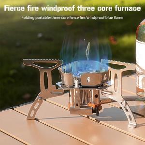 강염 버너 백패킹 캠핑용 Portable 5800W Camping Tourist 3 Burner Head Gas Stove Heater Cookware Furna