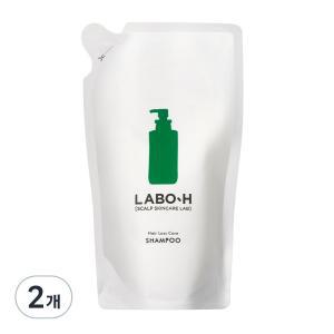 라보에이치 두피강화 클리닉 탈모증상완화 샴푸 리필팩, 2개, 400ml 헤어케어