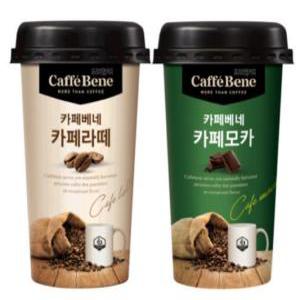 카페베네 카페라떼 200ml 10컵 + 카페모카 200ml 10컵