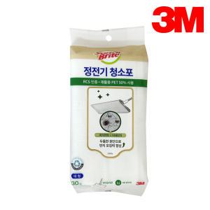 3M 스카치브라이트 정전기 청소포 대형 30매 건식 정전기 일회용 막대 걸레 거실 바닥 청소