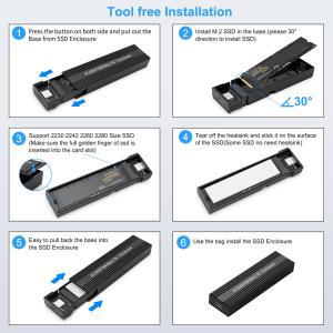 M2 SSD 케이스 NVMe 인클로저 듀얼 Portocol M.2 to USB 3.1 어댑터 도구 알루미늄 박스 NVME PCIE NGFF SA