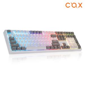 COX 콕스 엠프리스 PBT RGB 108키 완전방수 무접점키보드 (화이트,50G)