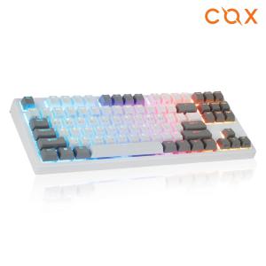 COX 콕스 엔데버 PBT RGB 게이밍 무접점 키보드 (화이트,35G)