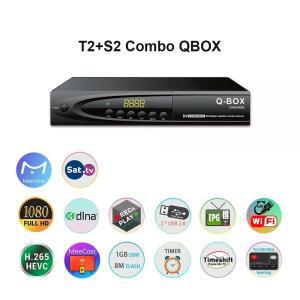 위성 tv 수신기 DVB T2 S2 콤보 QBOX TV 수신기, 디지털 디코더, 1080P 풀 HD 타임 시프트 EPG, OTA 스마트