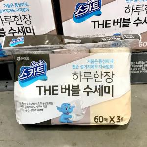 COSTCO 스카트 일회용수세미 60매x3롤