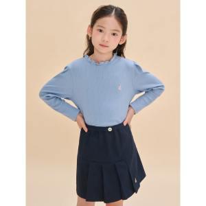 [BEANPOLE KIDS]골지 소재 여아 티셔츠  스카이 블루(BI4741G01Q)