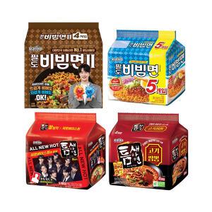 팔도 인기라면 ( 비빔면Ⅱ, 130g,  4입, 1개 + 비빔면, 130g, 5입, 1개 + 틈새라면, 120g, 5입, 1개 + 틈새고기짬뽕, 120g, 4입, 1개 )