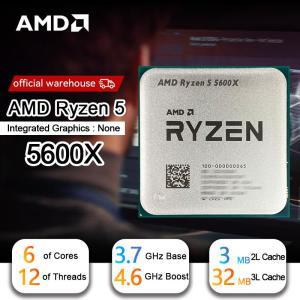 AMD CPU 프로세서 Ryzen 5 5600X 소켓 AM4, 신제품, 쿨러 없음