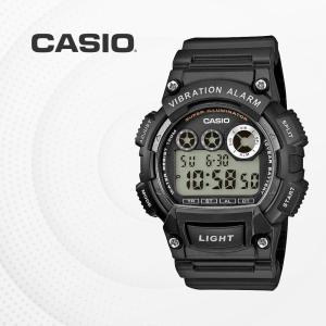 카시오 CASIO W-735H-1A 군용시계 군인인기모델 듀얼타임 우레탄밴드 방수시계 W735H W735H1A