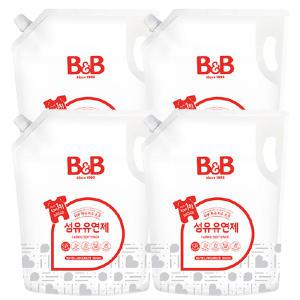 비앤비 유아용 섬유유연제 베르가못 1800ml 4팩