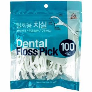 홈스피아 덴탈 일회용 치실 100P