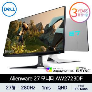 [입고완료/공식총판] DELL AW2723DF 240Hz(280Hz) 1ms QHD IPS Nano 27인치 게이밍 델 모니터