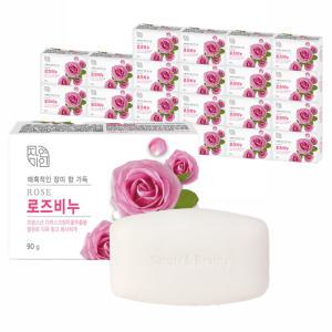 자연미인 로즈비누, 90g, 20개