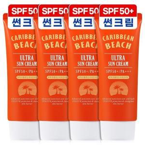 터치미 캐리비안비치 울트라 선크림 썬크림 자외선차단제 60ml 4개 SPF50+ PA