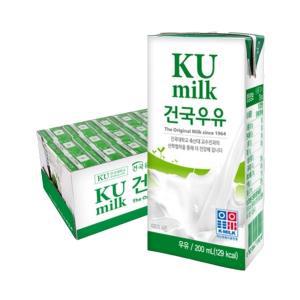 건국 멸균우유 200ml 24팩