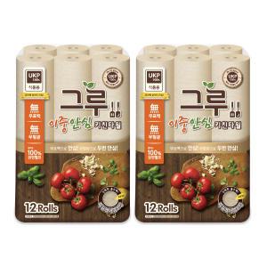 삼정펄프 그루 키친타올 120매X12R 2팩