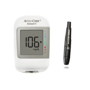 아큐첵 인스턴트 에스 Accu-Chek Instant S 혈당측정기 혈당계 (기계+채혈기+정품침10개+전용파우치)