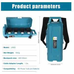 휴대용 배터리 파워 서플라이 백팩 호환 마끼다 디월트 보쉬 18V 뱅크 전동 공구 용량 4 개