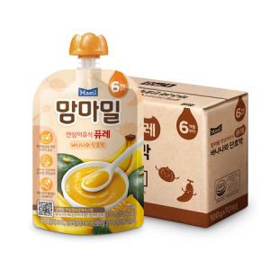 맘마밀 안심이유식 퓨레 바나나와 단호박 100g 20팩