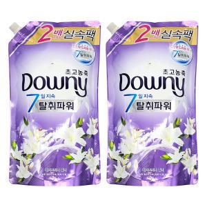 다우니 섬유유연제 화이트티와 릴리 1.6L X 2개 / 퍼플