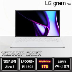 LG그램 프로 16ZD90SP-GX56K Ultra5 NVME 1TB 교체 노트북