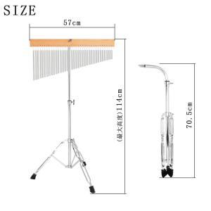 조정 가능한 리프팅 브래킷 포함 36 톤 윈드 차임 실버 퍼포먼스 도금 윈드 차임 스틱 포함 타악기