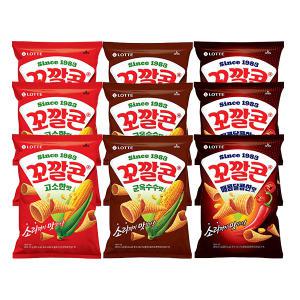 롯데웰푸드 꼬깔콘 고소한맛, 67g, 3개 + 군옥수수맛, 67g, 3개 + 매콤달콤, 67g, 3개