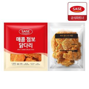 [기타]사세 매콤 점보 닭다리 1.3kg + 바삭 통다리 치킨 1.3kg