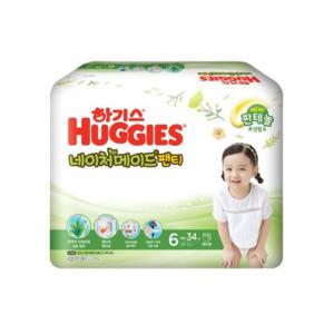 하기스 네이처메이드 팬티 6단계 점보-여 34P x 2팩