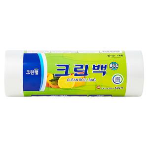 크린랩 크린롤백(중형/25cmx35cm) 500매 롤백 위생 비닐팩 비닐봉투 일회용봉투 알뜰 밀폐 주방용품