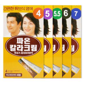 동성제약/파온 칼라크림 10개/염색약/새치머리염색 40g