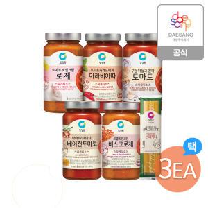 청정원 스파게티소스 5종 600g x 3개 선택+(증정)스파게티면 500gx1개