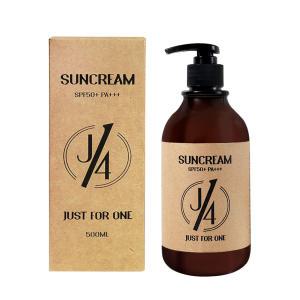 저스트포원 J41 선크림 대용량 500ml SPF50+ 골프 스포츠 끈적임없는 촉촉한 온가족 자외선차단제 썬크림