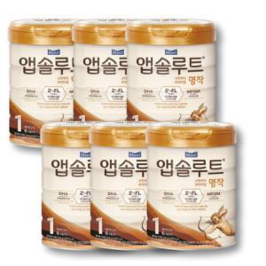 앱솔루트 명작 리뉴얼 2FL 분유 1단계 800g (6캔) 6개