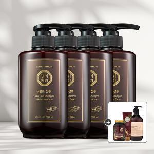 [댕기머리]지성모발용 뉴골드 샴푸 500ml 4개(트리트먼트 500ml+앰플+클렌징폼 증정)